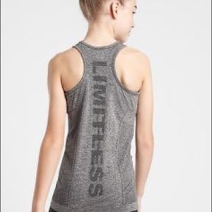 Athleta Girls Power Up Tank Heathered Gray